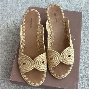 Carrie Forbes Sandals with Spiral Embroidery and Espadrille Sole